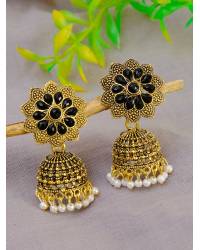 Buy Online Royal Bling Earring Jewelry Ethnic Gold-Plated Jadau Red Kundan Long Pearl Earrings RAE1760 Jewellery RAE1760