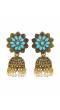 Traditional Gold plated Blue Kundan Earring With Pearls RAE0947