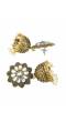 Traditional Gold plated  Floral White kundan Earring With Pearls RAE0948