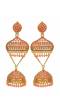 Traditional Indian Gold Plated Pink Temple Style Jhumka Earring RAE0973