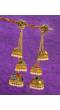 Gold plated Peacock Three Long Hanging Jhumka Earrings RAE0999