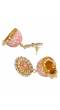 Designer Meenakari Kundan Pink Gold Plated Earrings RAE1001