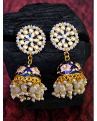 Buy Online Royal Bling Earring Jewelry Crunchy Fashion Ethnic Gold-Plated Antique Design Choker Jhumki Jewellery Set RAS0246 Jewellery RAS0246