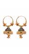 Gold-Plated Hoop Jhumka Earrings With Pearls RAE1075