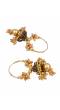 Gold-Plated Hoop Jhumka Earrings With Pearls RAE1075