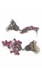 Oxidized German Silver Meenakri Pink Floral Temple DEsign Jhumka Earring With Pearls RAE1084