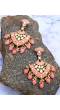Antique Design With Kundan & Imitation Pearls Spare Head Gold-Plated Earrings RAE1090