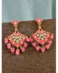 Buy Online Royal Bling Earring Jewelry Three AD Row Black Drop Earrings Jewellery CFE0310
