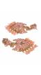 Traditional Gold Plated Kundan Work Peach Color Drop & Dangle Earrings RAE1098