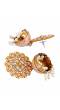 Traditional Gold plated Round Floral Pink Jhumki Earring RAE1102