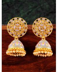 Buy Online Crunchy Fashion Earring Jewelry Crunchy Fashion Gold-Plated Traditional Peacock Choker Jewellery Set RAS0538 Jewellery Sets RAS0538