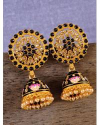 Buy Online Royal Bling Earring Jewelry Gold plated Kundan Meenakari Dangler  Earrings RAE1030 Jewellery RAE1030