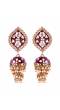 Traditional Gold-Plated Maroon Meenakari Layered Jhumki Pearl Earrings RAE1134