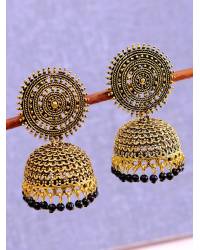 Buy Online Royal Bling Earring Jewelry Gold-Toned  Kundan and  Blue Beads Round Shape Earrings RAE1732 Jewellery RAE1732
