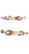 Gold-Plated White Beaded Designer Dangler Multilayer  Jhumkas Earrings RAE1175