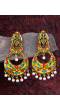 Ethnic Gold-Plated Multicolor Meenakari Chandbali Earrings RAE1177