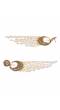 Gold -Plated White Jhalar Fashion Earrings RAE1181