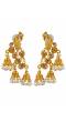 Traditional Gold-Plated  Peacock Design Earrings with hanging beads in jhumka RAE1190