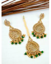 Buy Online Royal Bling Earring Jewelry Traditional Gold Plated Pink Crown Kundan  Style Earring RAE0780 Jewellery RAE0780