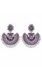 Oxidized Silver Multicolor Stones/Pearls Earrings For Women/Girl's