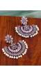 Oxidized Silver Multicolor Stones/Pearls Earrings For Women/Girl's
