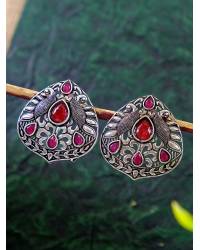 Buy Online Royal Bling Earring Jewelry Crunchy Fashion Gold-plated Grey Lotus Kundan Drop & Dangler Earrings RAE2190 Earrings RAE2190