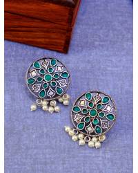 Buy Online Royal Bling Earring Jewelry Gold-Plated Enamel Nakashi  Black Pearl Pearls Jhumka Earrings RAE1942 Jewellery RAE1942