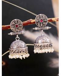 Buy Online Royal Bling Earring Jewelry Oxidised German Silver Round Design Jhumka Earing RAE1552 Jewellery RAE1552