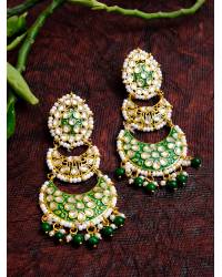 Buy Online Crunchy Fashion Earring Jewelry Crunchy Fashion Gold Plated Western 3 Layers Round Multicolor Long Drop & Dangler Earrings CFE1808  Drops & Danglers CFE1808