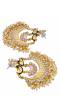 Gold-Plated Meenakari/Pearl Chandbali Earrings for Women/Girls