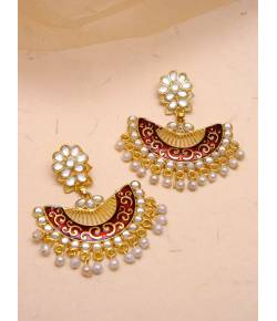 New Collection Of Chandbali Earrings Gold-  Plated  Colour RAE1251