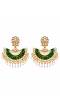 New Collection Of Chandbali Earrings Gold- Green Colour RAE1253
