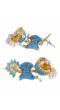 New Stylish Collection Of  Jhumka Earring Gold Plated-Blue RAE1256
