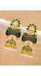 Traditional Gold - Green New Stylish Dangler Earrings RAE1259