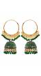 New Stylish Collection Of Hoops Jhumka Earring Gold Plated-Green RAE1265