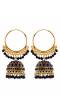 New Stylish Collection Of Hoops Jhumka Earring Gold Plated- Black  RAE1266
