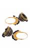 New Stylish Collection Of Hoops Jhumka Earring Gold Plated- Black  RAE1266