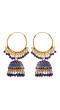 New Stylish Collection Of Hoops Jhumka Earring Gold Plated- Blue  RAE1267