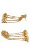 Gold Plated Pearl Long Tassel Jhumka Earrings For Women/Girl's 