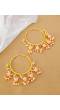 Pink Pearl Gold-Plated Hoops & Huggies Earring for Women/Girl's