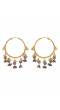 Grey Pearl Gold-Plated Hoops & Huggies Earring for Women/Girl's