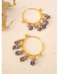 Buy Online Crunchy Fashion Earring Jewelry Blue With White Pearls Jhumki Earrings  Jewellery RAE0377