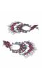 Oxidized German Silver Pink Stone Dangler Earrings RAE1308