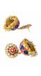 Traditional Floral Hand Painted Multicolor Kundan  Meenakari Jhumka Earrings RAE1311