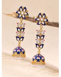 Buy Online Crunchy Fashion Earring Jewelry Beautiful Traditional Golden kundan and Meenakari  Maang Tikka CFTK0023 Jewellery CFTK0023