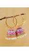Gold-Plated Multicolor Meenakari Hoops Earrings RAE1333