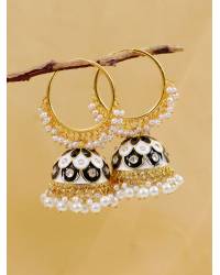 Buy Online Royal Bling Earring Jewelry Beautiful Hoop Meenakri Blue Earrings RAE1359 Jewellery RAE1359