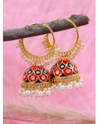 Buy Online Royal Bling Earring Jewelry Crunchy Fashion Gold-Plated Kundan Stone Jewellery Set RAS0530 Jewellery Sets RAS0530
