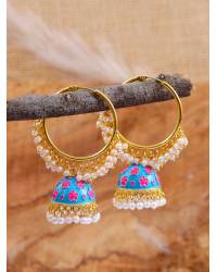 Buy Online Crunchy Fashion Earring Jewelry Crunchy Fashion Golden Floral Stud Style Earrings CFE1773 Jewellery CFE1773