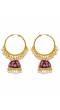 Meenakari Gold-plated Multicolor Hoop Earrings RAE1351